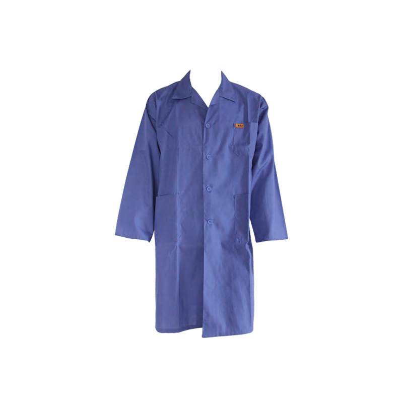 J06 100 % puuvillaa Twill Blue Hengittävä pitkä labcoat takki