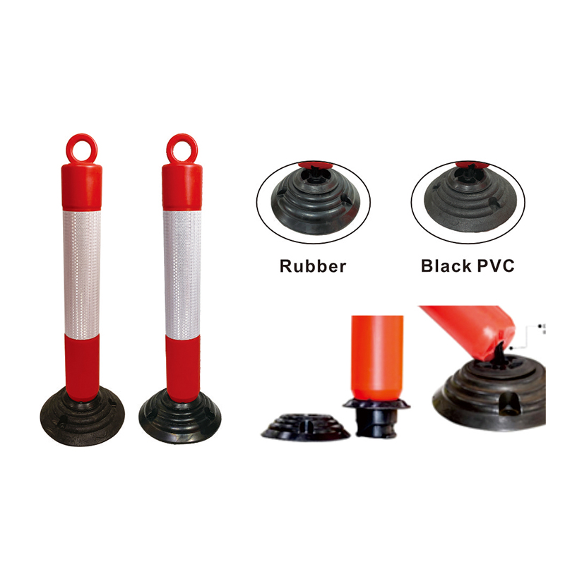 TS007 Hyvän näkyvyyden työalueen varoituspylväs